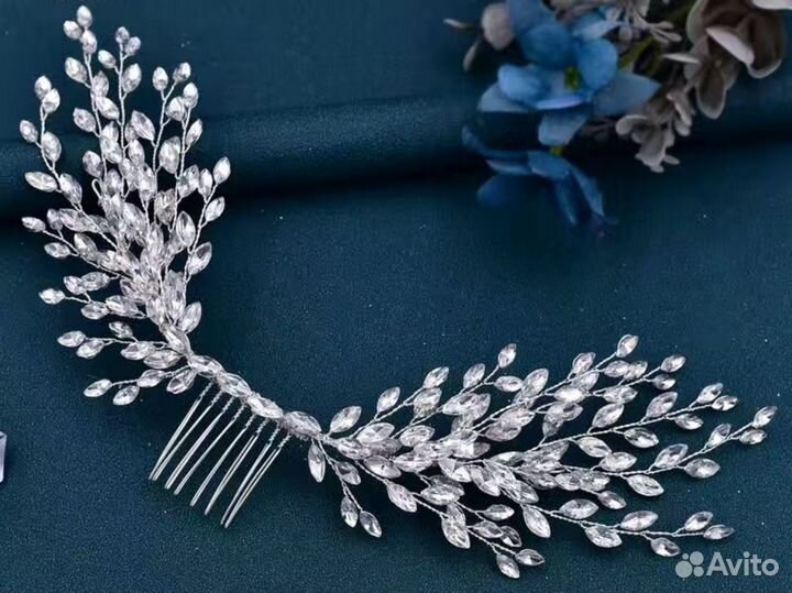 Свадебное украшение для волос. Свадебный гребень