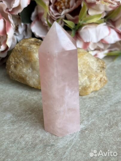 Кристалл генератор розовый кварц