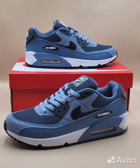 Кроссовки nike air max 90 голубые