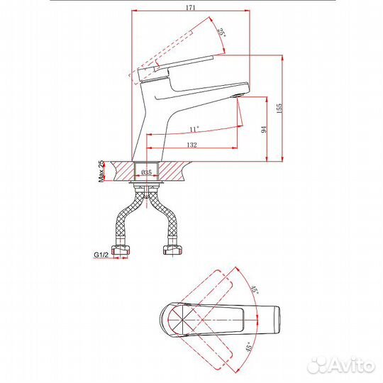Смеситель для раковины D&K Bayern Furth DA1522105