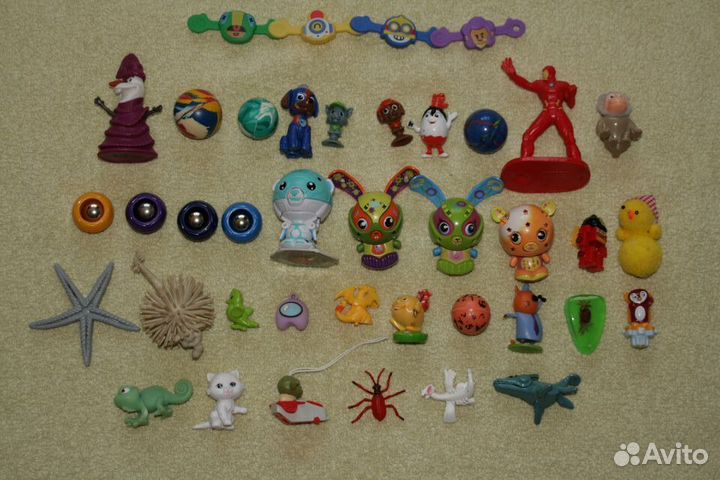 Игрушки из шоколадных яиц, 40 шт., цена за все