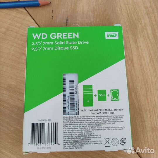 Жесткий диск ssd WD Green 240gb