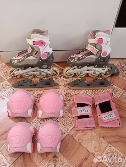 Коньки и ролики 2 в 1