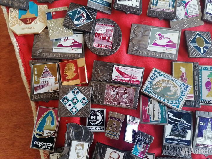 Значки СССР, города, Ленин, почта