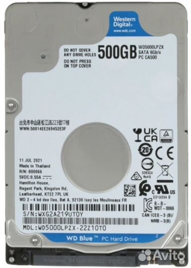 500Gb Western Digital Blue WD5000lpzx