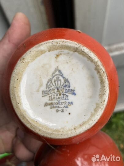 Фарфоровые горшочки Вербилки 2шт, 40-е года