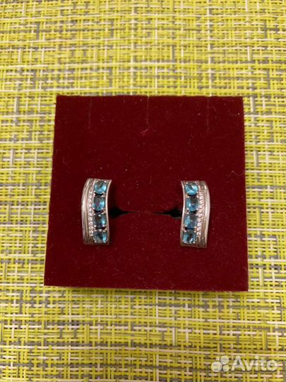 Серьги кольца серебро 925