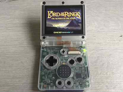 Nintendo Gameboy Advance SP с IPS type - c clear