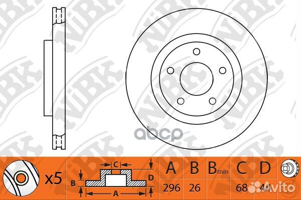 RN1303-nibk диск тормозной передний Nissan Qas
