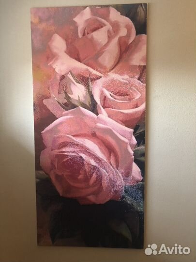 Картина алмазная вышивка мозаика цветы розы