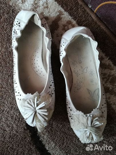 Детские балетки натуральная кожа