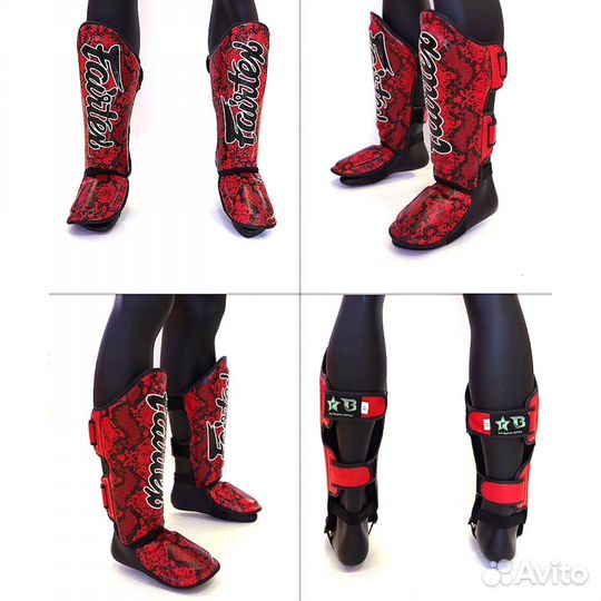 Защита голени и стопы щитки Fairtex для единоборст