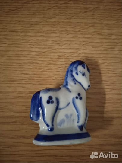 Статуэтка лошадь гжель СССР
