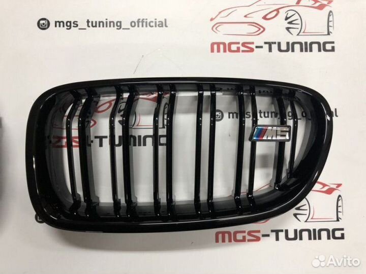 Решетка BMW 5 серии f10 в стиле М5 черный глянец