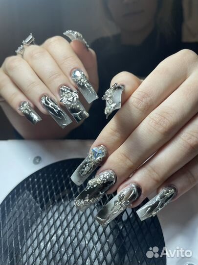 Маникюр наращивание ногтей