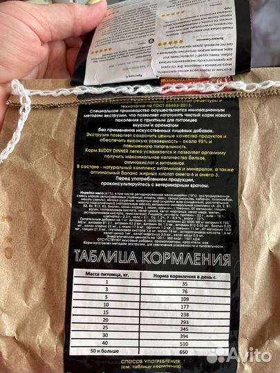 Корм для собак buddy dinner