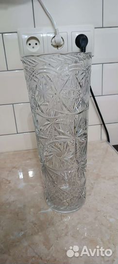 Ваза для цветов хрустальная 30 см