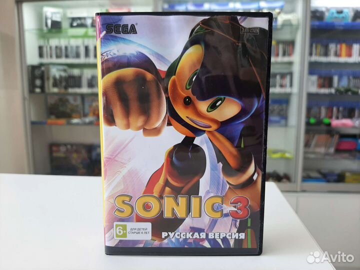 Картридж 16 бит Соник 3 (Sega)
