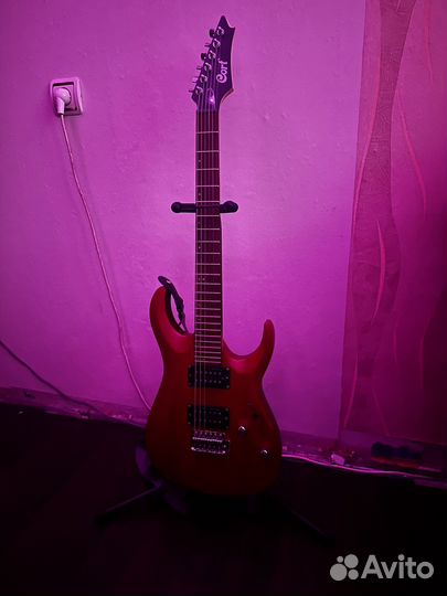 Электрогитара cort x100 + комплект для гитары