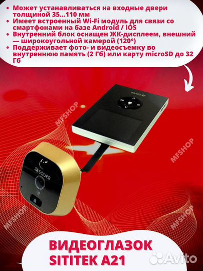 Видеоглазок для входной двери с записью wifi с дд