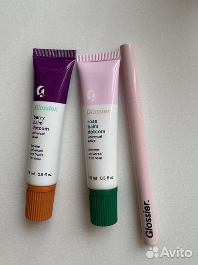 Glossier бальзам для губ и подводка