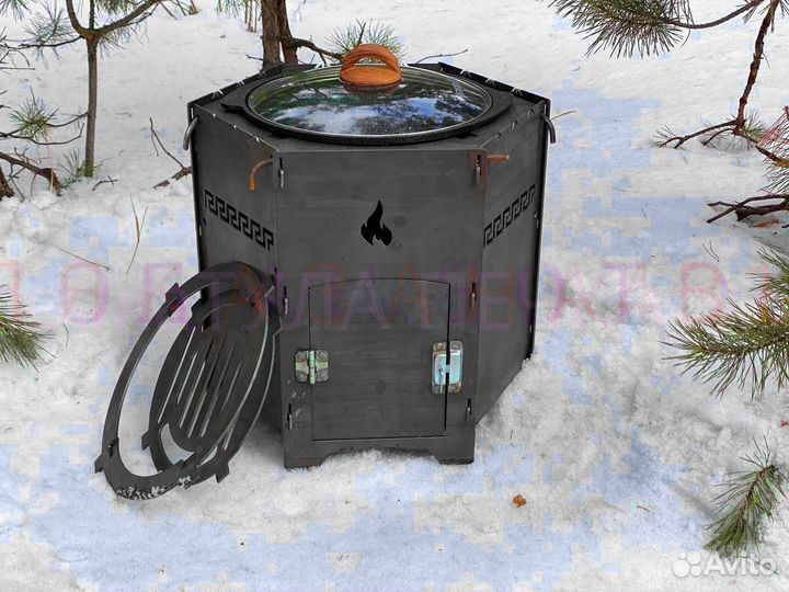 Печь для казана 4в1 универсал