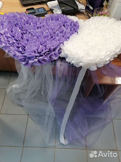 Свадебное украшение на машину или на стол