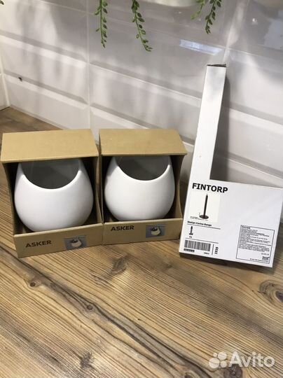 Финторп икея держатель + кашпо Аскер