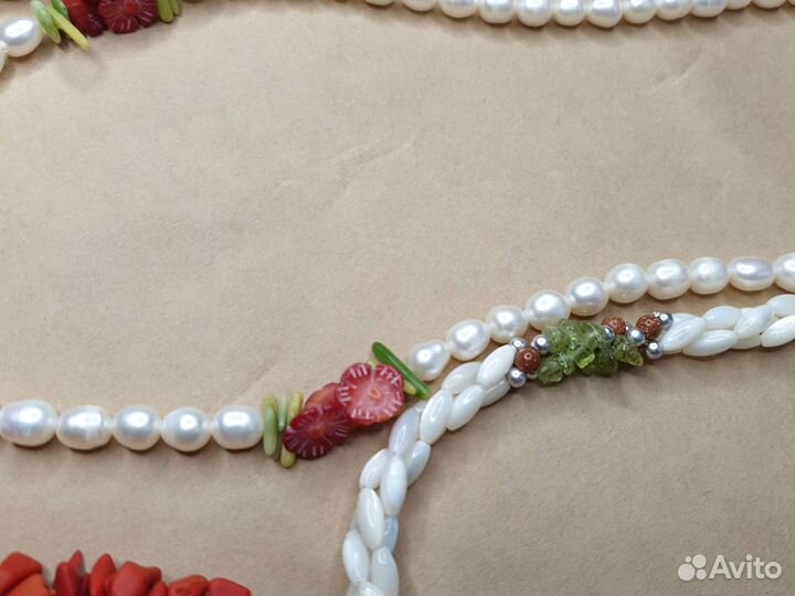 Бусы из натурального жемчуга