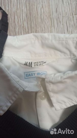 Школьная одежда рубашка, жилет, галстук h&m,р.170