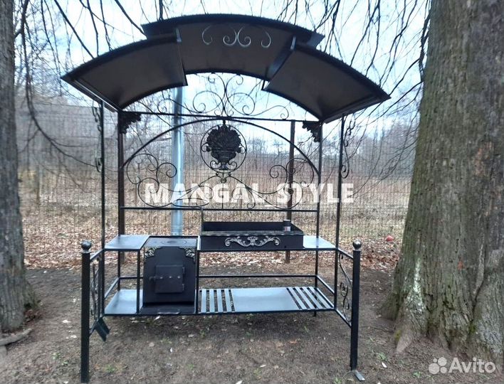 Мангал с крышей