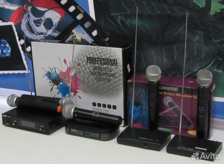 Микрофоны Shure SM-PGX-GLX 58 Вокал 5шт Радио Pro