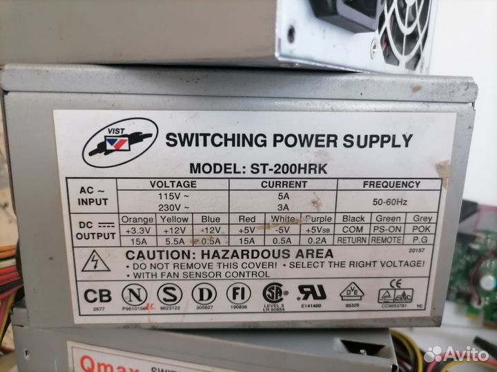 Блоки питания, жёсткие диски, видеокарта