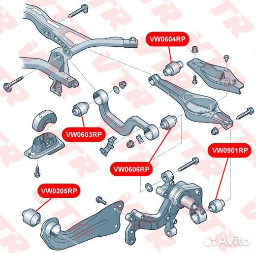 Полиуретановый сайлентблок цапфы задней подвески