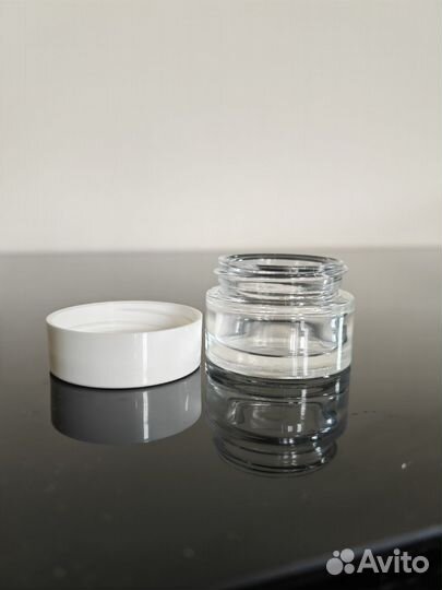 Банка стеклянная с крышкой для косметики 15 мл