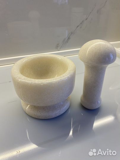 Ступка с пестиком из мрамора