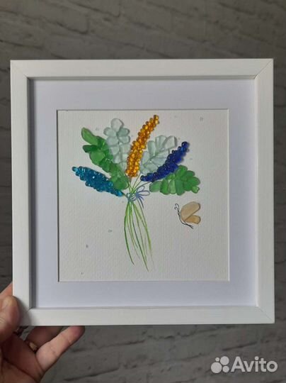 Панно-Картина из морского стекла