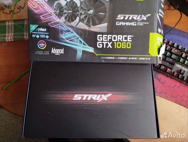 Видеокарта gtx 1060 6gb asus strix