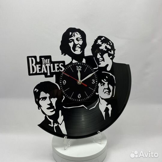 Группа Битлз The Beatles №3 часы из винила