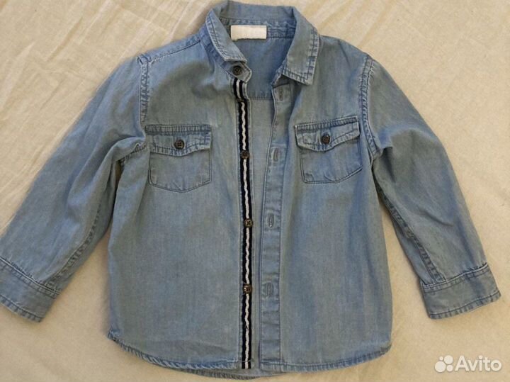 Джинсовая рубашка детская