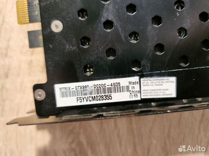 Видеокарта asus gtx 980 4gb