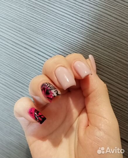 Маникюр гель лак, наращивание