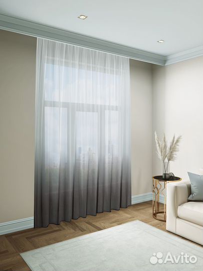 Тюль бамбук градиент 250*500