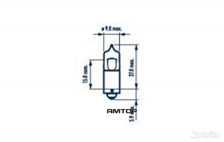Narva 178353000 Лампа подсветки H20W 12V 20W 