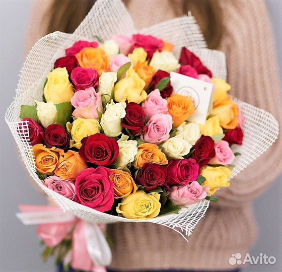 Букет из роз Микс Премиум 50 см (11-101)