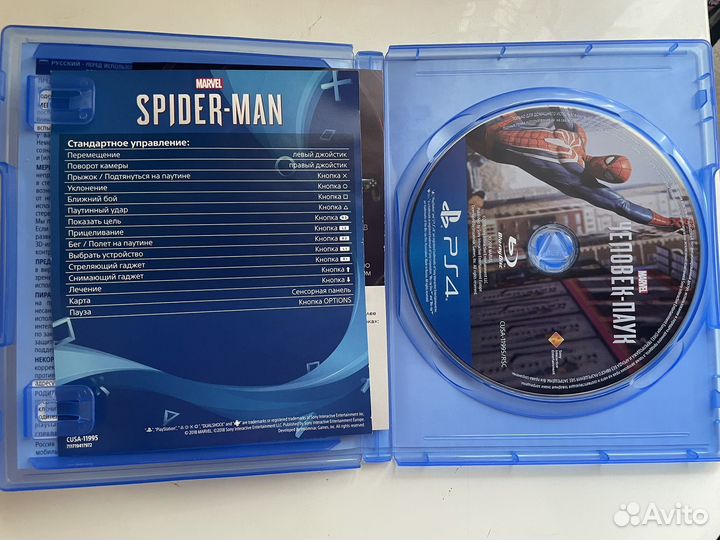 Диск на ps4 человек паук