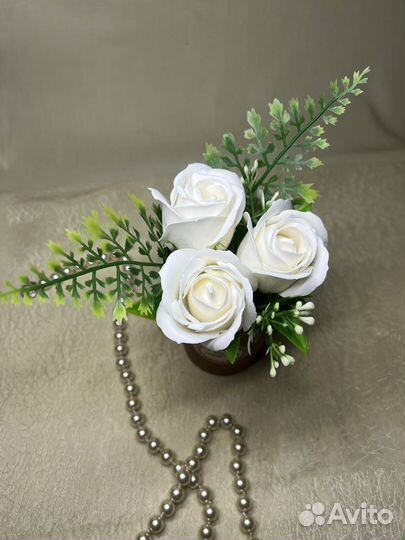 Букет из мыльных роз