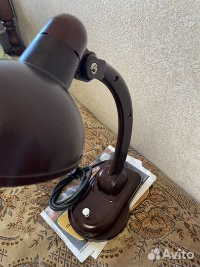 Лампа настольная карболитовая СССР новая