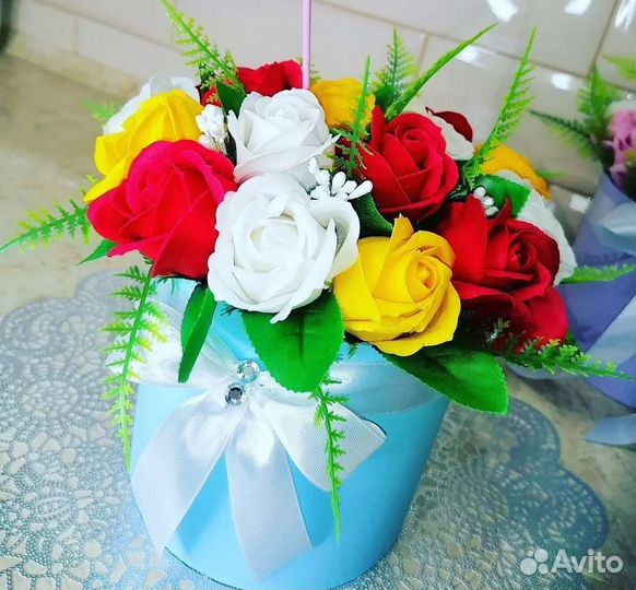 Букеты из мыльных роз