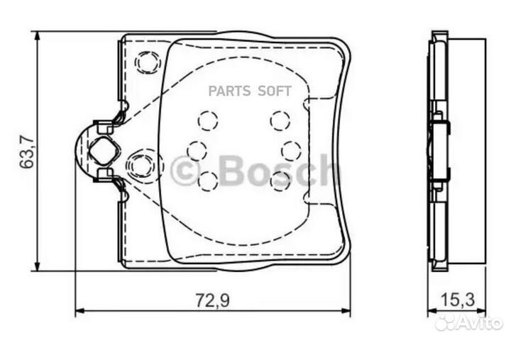 Bosch 0986495080 0 986 495 080 колодки дисковые з